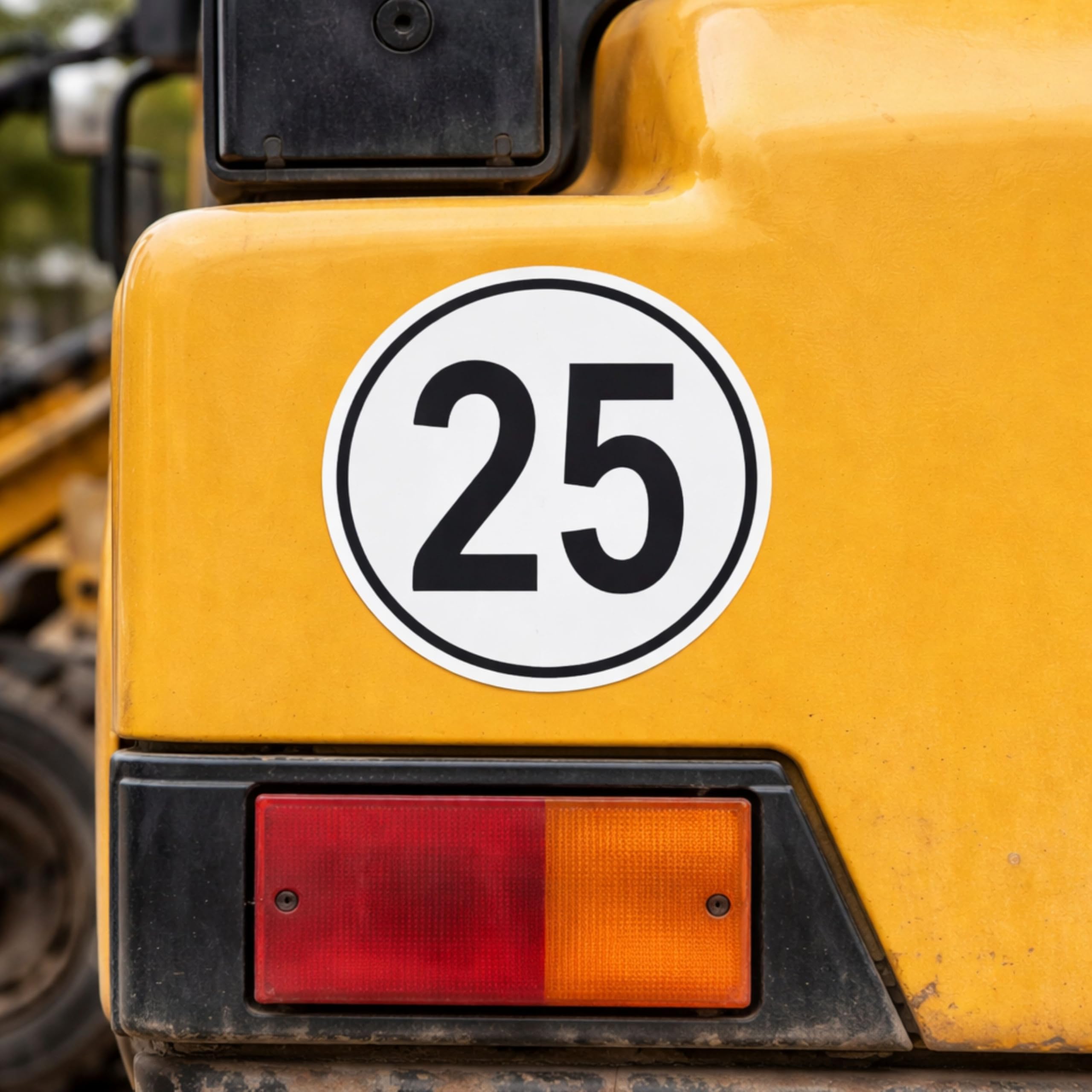 Speed Sign 20 Km/h 10 Cm Exterior Body Adhesive Film Self-Adhesive Speed Sticker Round For Tractor Truck Wheelchair