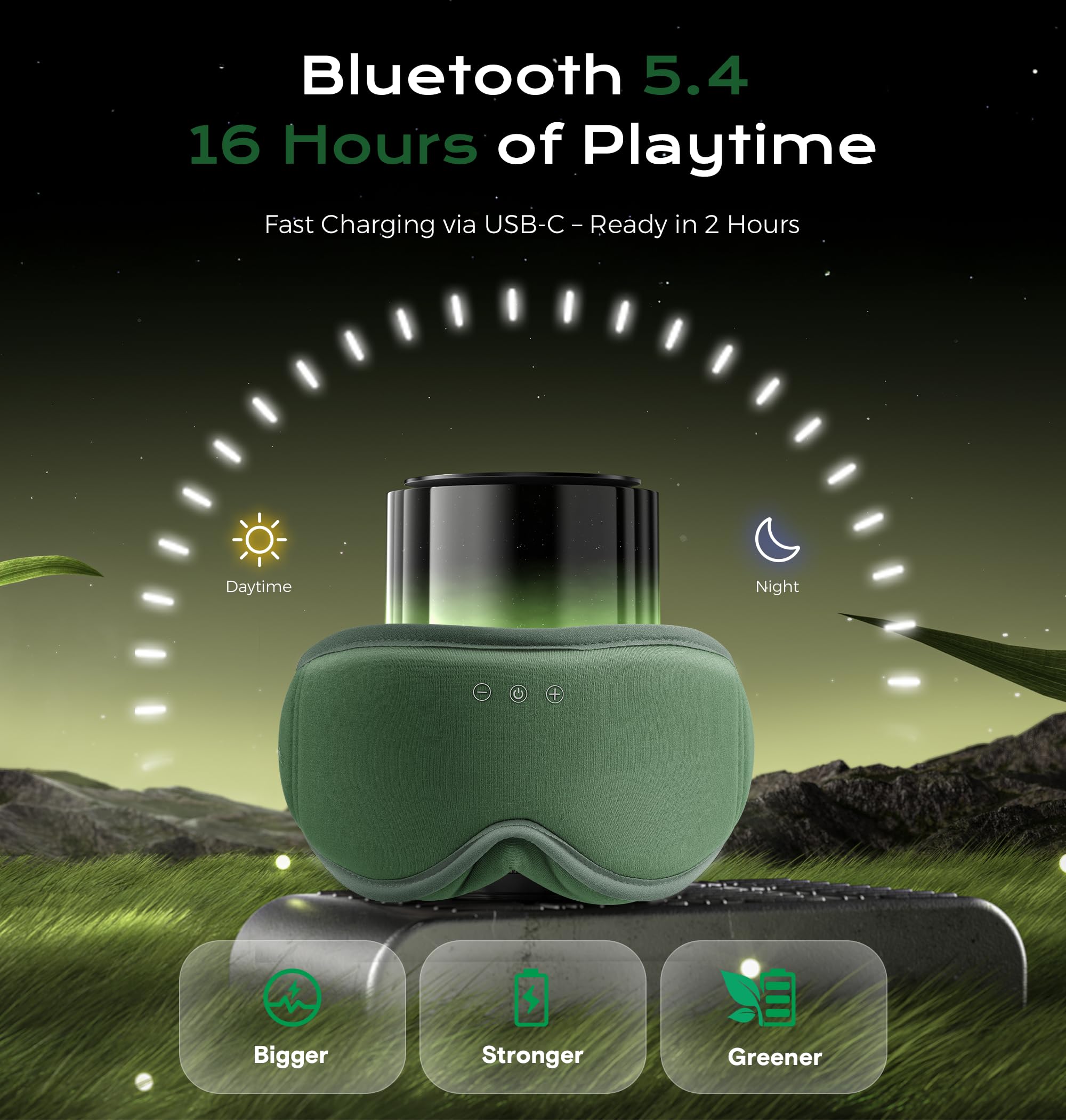 MUSICOZY Audífonos para dormir, 100 % opacos, de algodón orgánico 3D de bambú para viajes y sueño reparador, trabajo por turnos, auriculares Bluetooth 5.4 para dormir, regalo para personas que duermen
