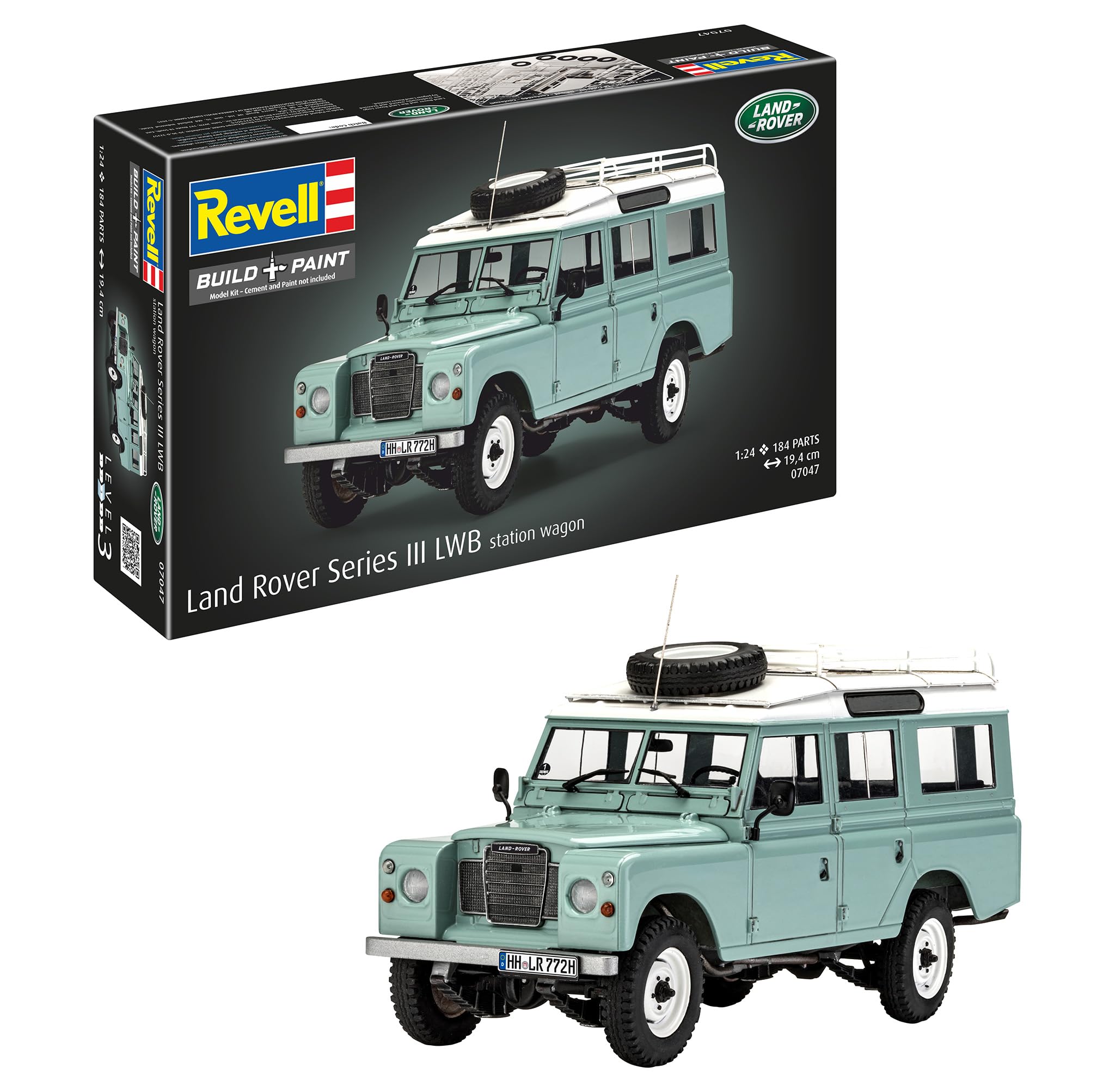 Revell 07047 Land Rover Series III LWB station wagon 1:24 Scale Unbuilt/Unpainted Plastic Model Kit