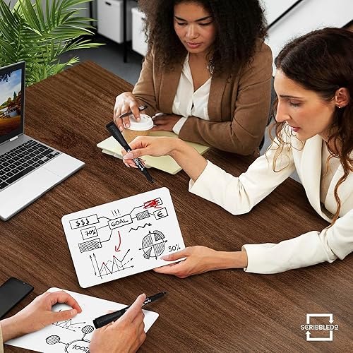 Miniatura 5 de Scribbledo Pizarra blanca pequeña de borrado en seco de 5 x 7 pulgadas, pequeña pizarra de borrado en seco, pizarras blancas personales de mano para