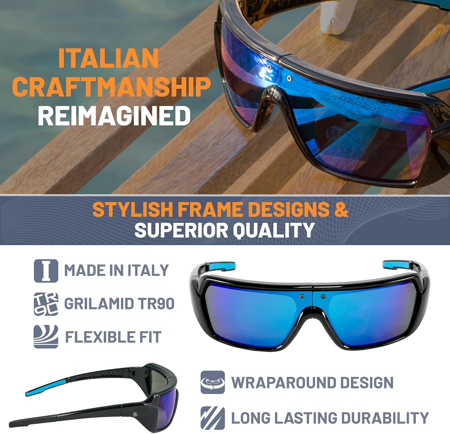 POPTICALS PopStorm Foldable, Sunglasses for Men & Women – Skiing Glasses