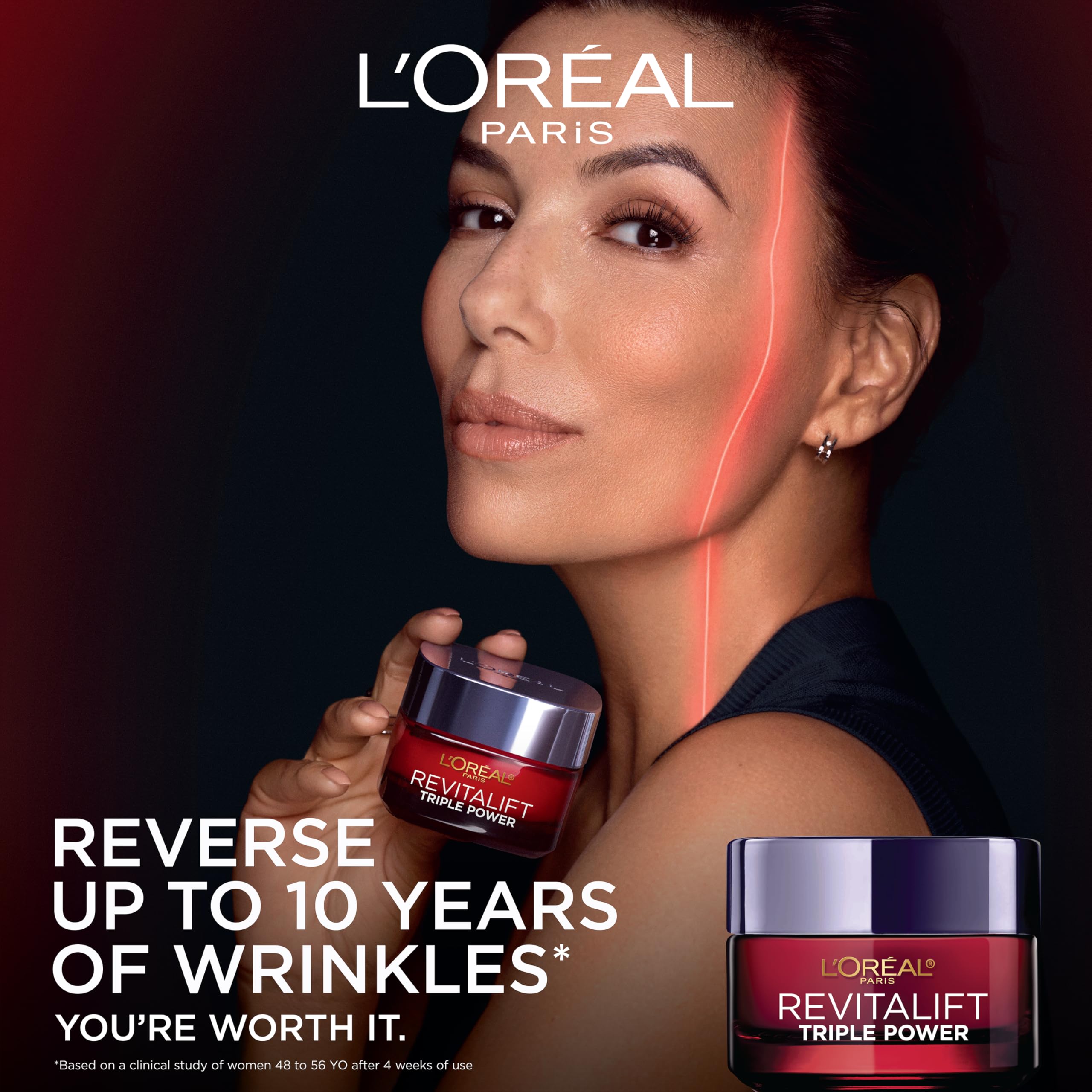 L'Oreal Paris Revitalift Triple Power Anti-Aging Face Moisturizer, Pro Retinol, Hyaluronic Acid & Vitamin C to Reduce Wrinkles, Firm & Brighten Skin, 1.7 Oz: Fragranced 1.7 Ounce (Pack of 1)