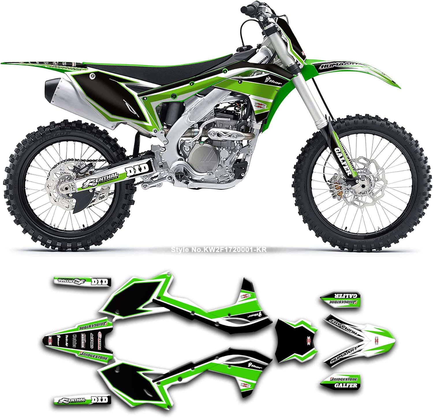 Amazon.co.jp KUNGFU GRAPHICS（カンフー グラフィックス）ダートバイク DIRT BIKE カスタムデカール フル