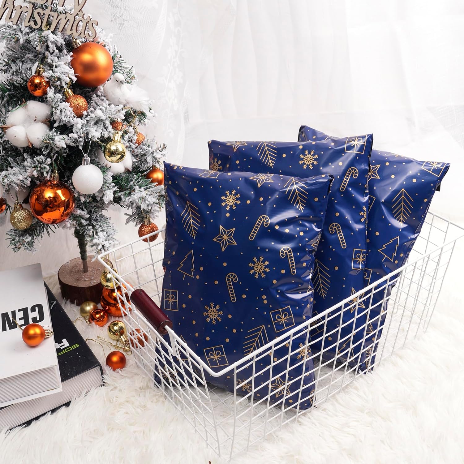 Christmas Poly Mailer 6x9 Inch 100 Pcs, Waterproof and Tear-Resistant Shipping Bags for Clothing, Strong Mailing Bags with Self-Seal, Cute Packaging Bags for Small Business - Starrysky - Image 6