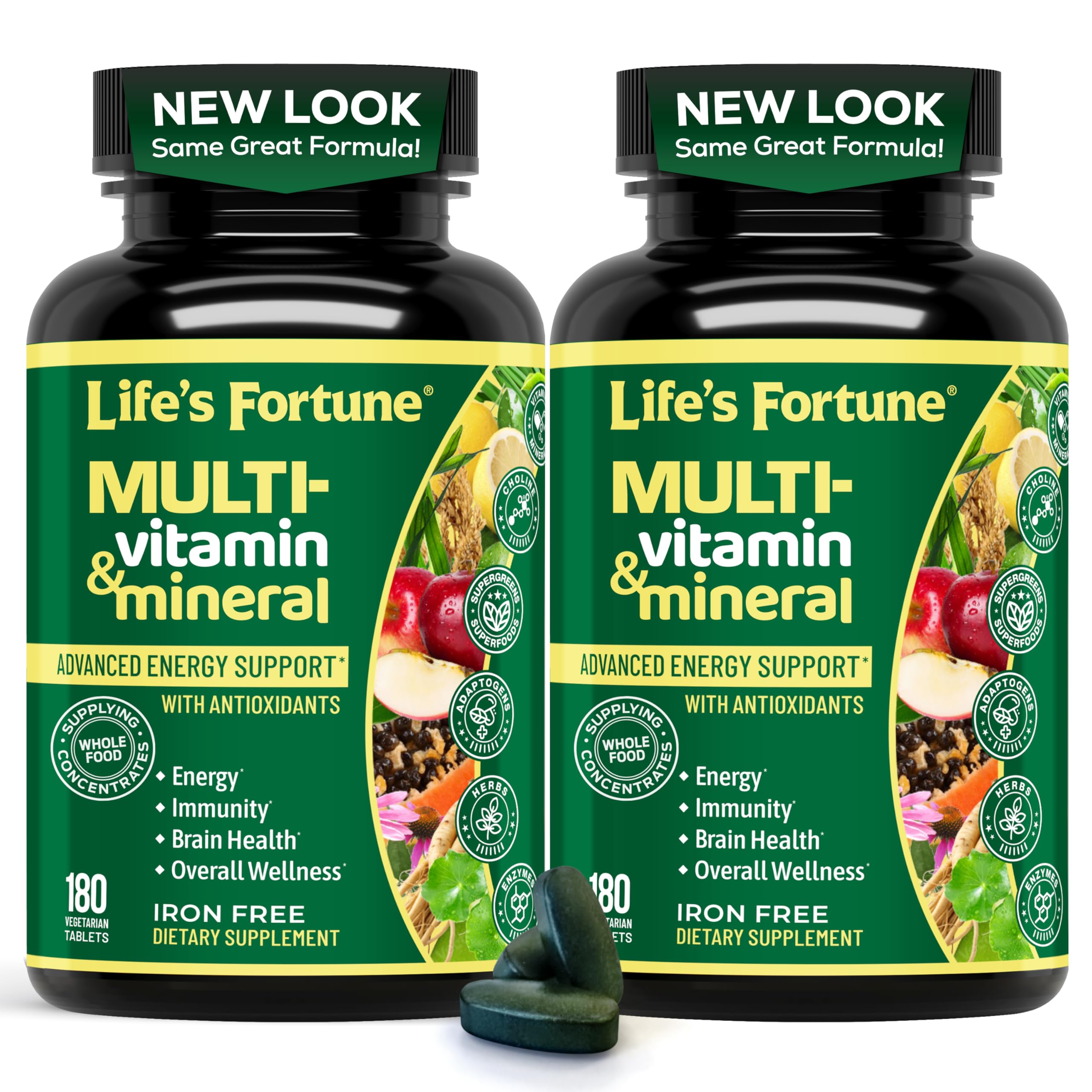 Life's Fortune Whole Food Multivitamin & Mineral Supplement for Men & Women – Energy Support Vitamins for Immune, Brain & Metabolism Support – Iron Free, 180 Vegetarian Tablets — Amazon image 9