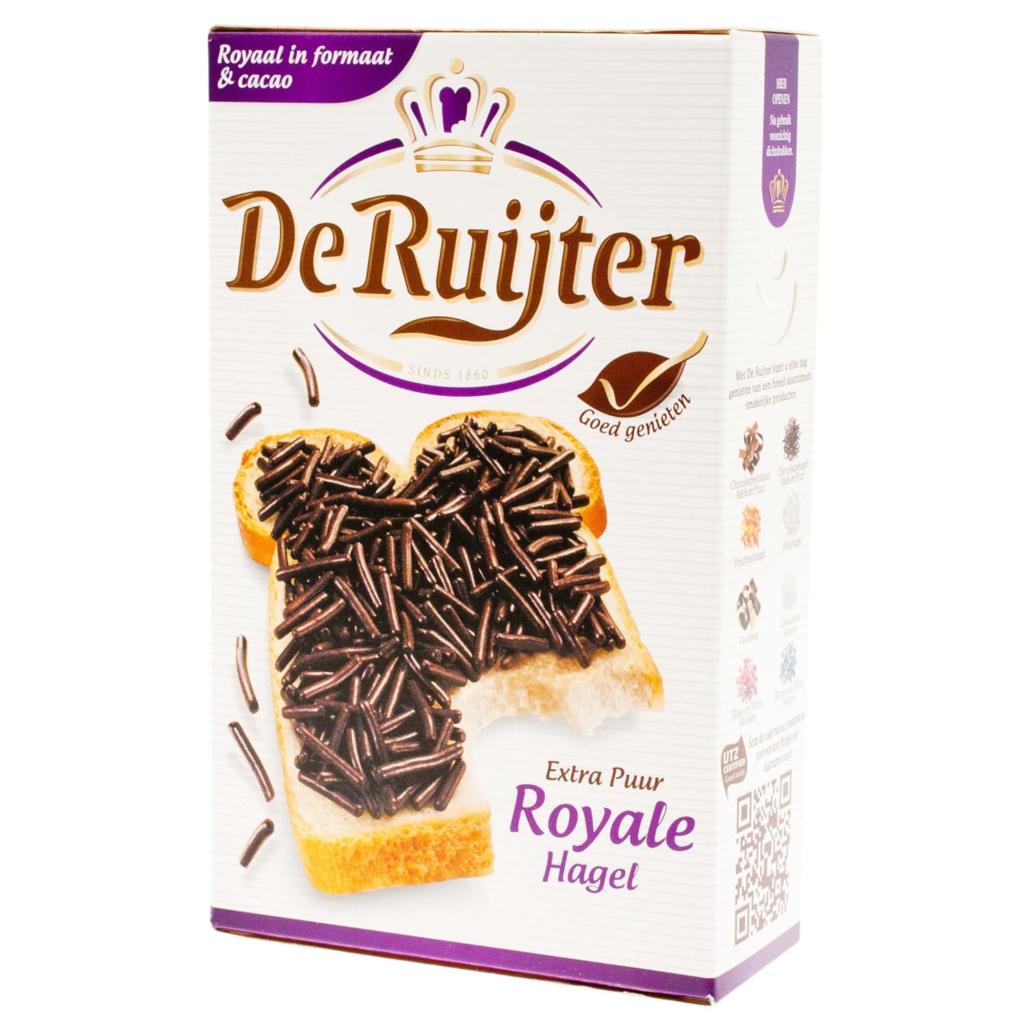De Ruyter Chocoadehagel XL (supersized sprinkles) Royale Dark Chocolate (43 Cacao