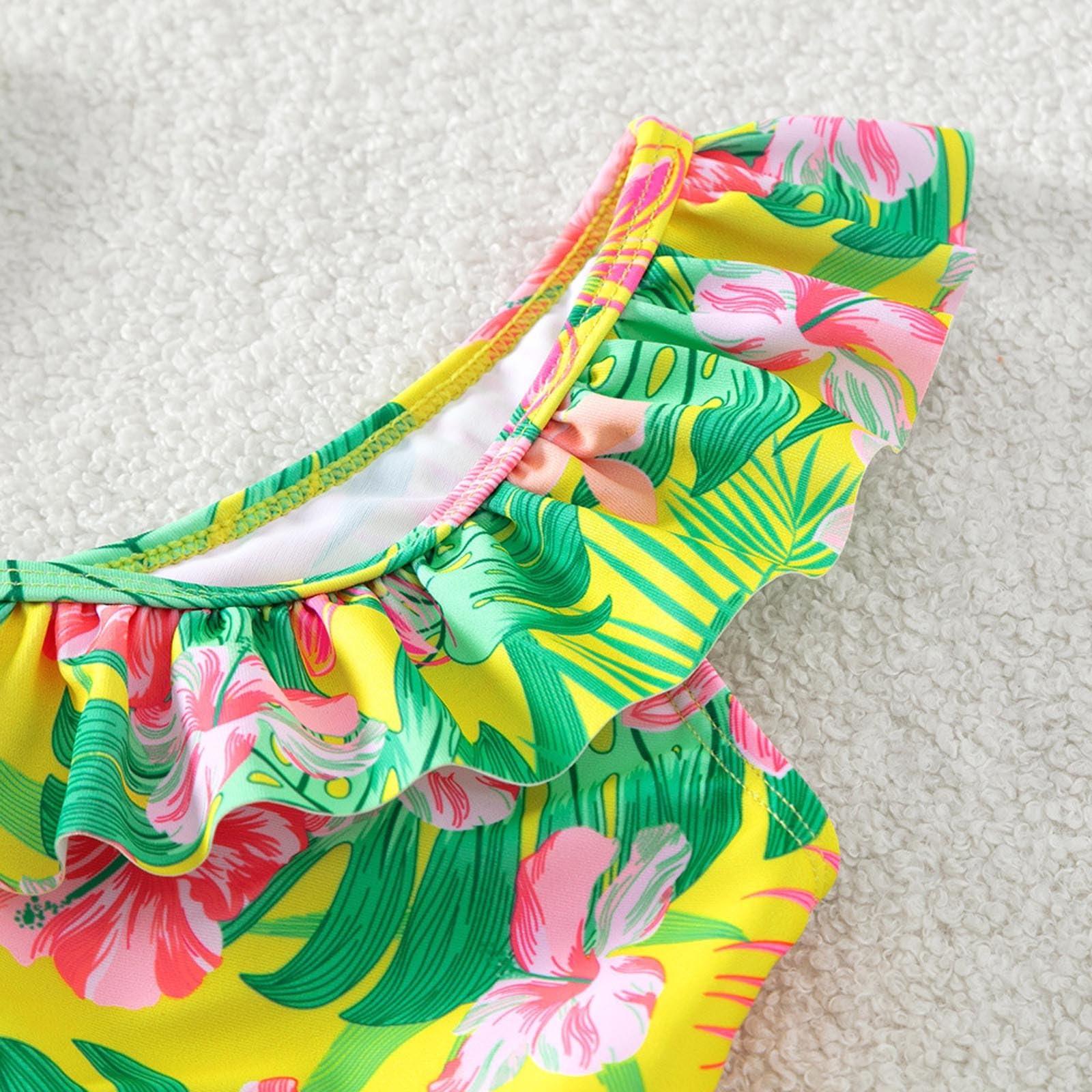 Adolescentes Niñas Bikini Bikini Braguitas con Falda Niños Niño Niñas Primavera Verano Estampado Sin Mangas Chaleco Vacaciones Pantalones Cortos Playa Traje de Baño Ropa