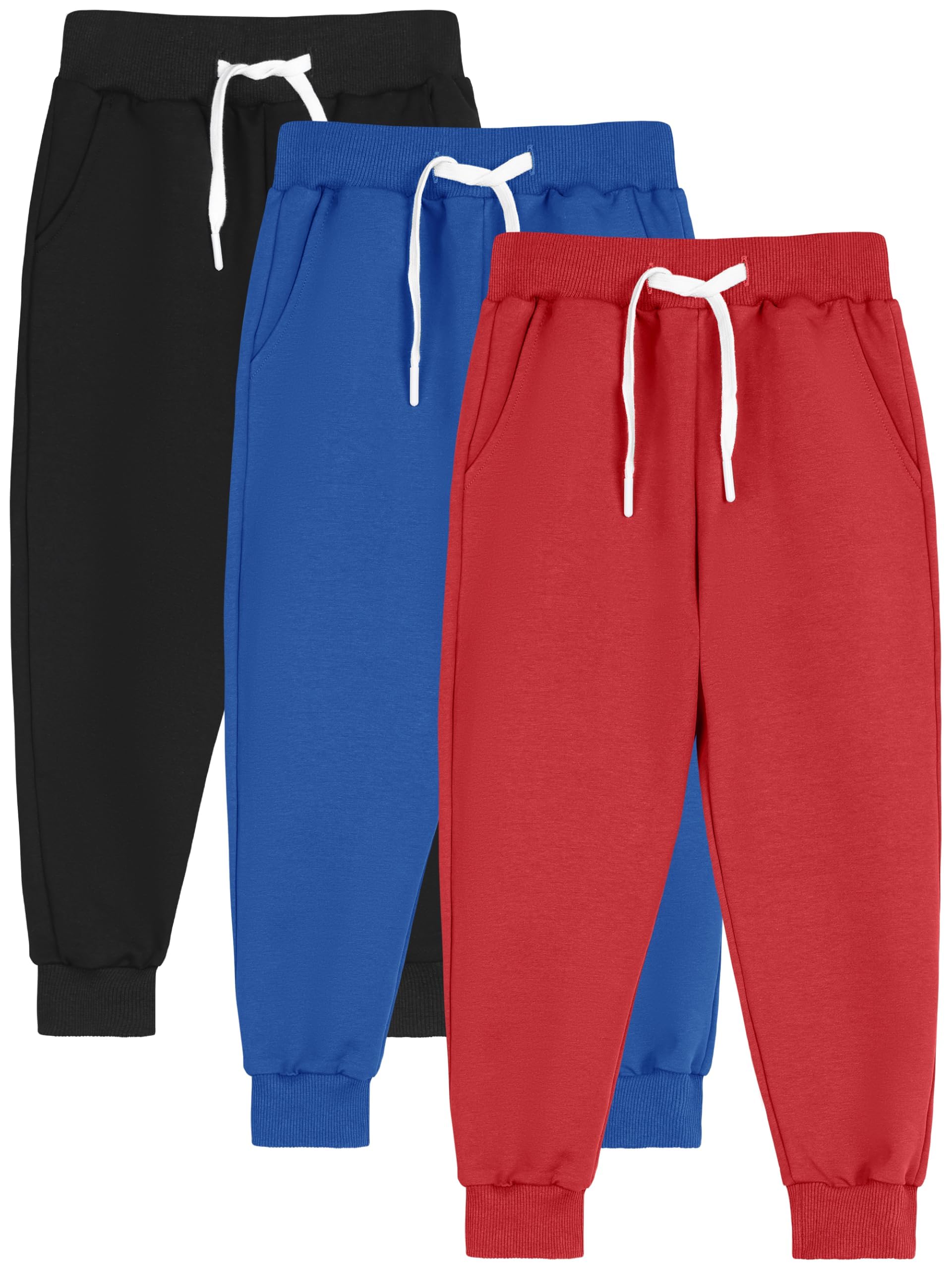 Resinta Boy Joggers Sweatpants Toddler Cotton Pant with Pockets Drawstring