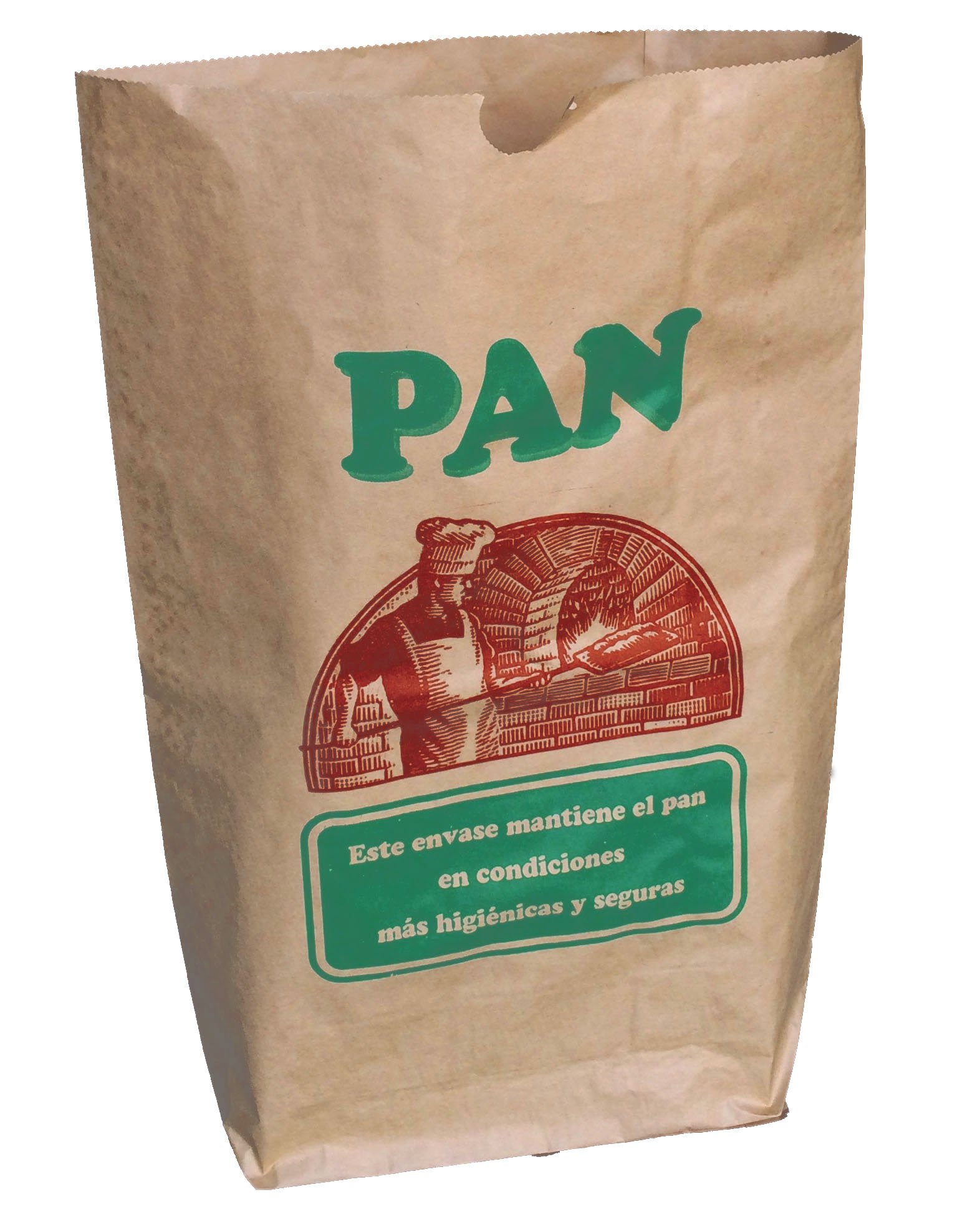 Bolsa de Papel Kraft para Pan con Impresión Genérica - Saco de Papel para Reparto de Barras de Pan - Panaderías - Ecológico - Reciclable (500, 20 Barras - 50x75+13cm)