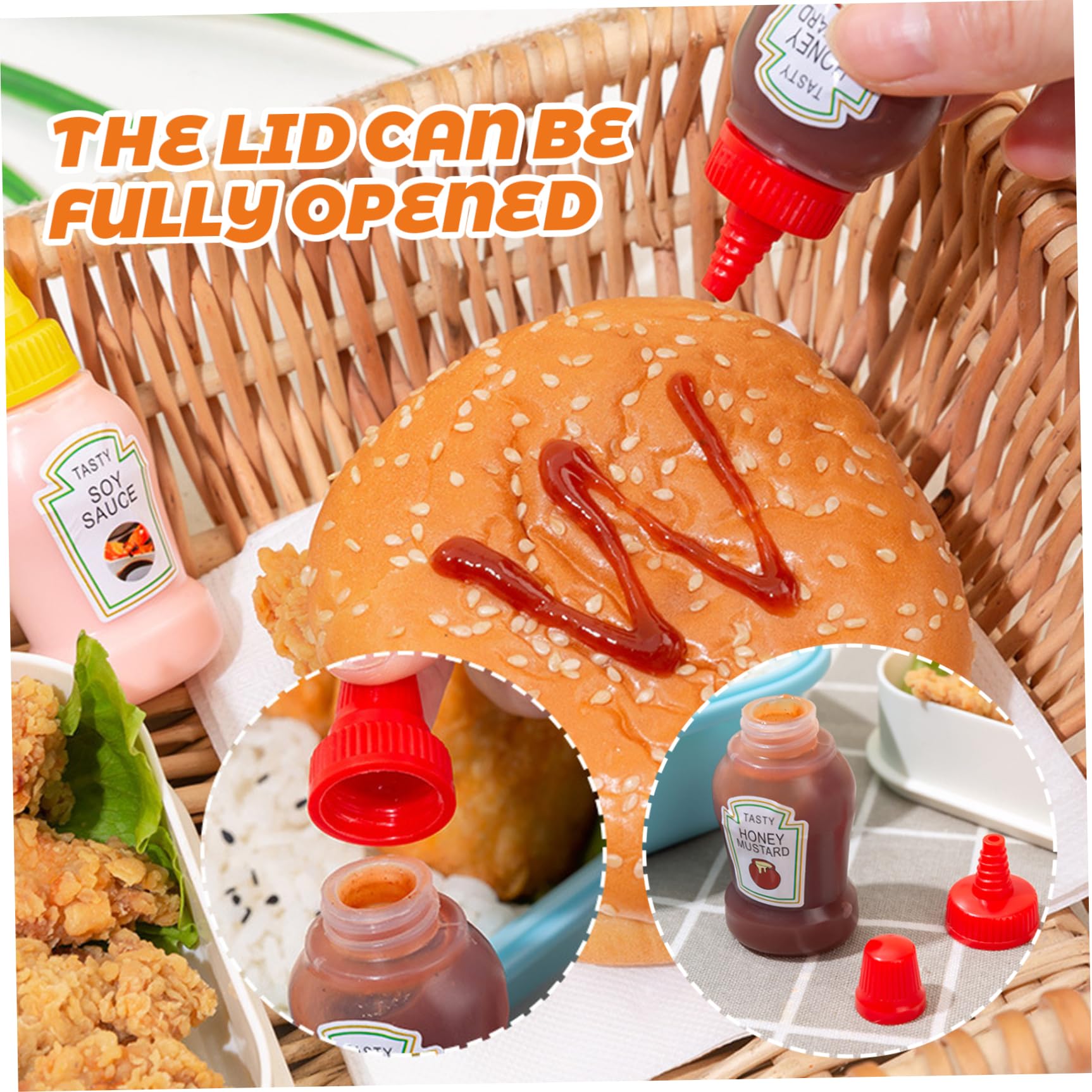 8 Mini Bouteilles Compressibles 30ml Pour Condiments Et Sauces - Anti-fuites, Transparentes, Faciles à Remplir - Parfaites Pour Pique-nique, Cuisine, Voyage - 2