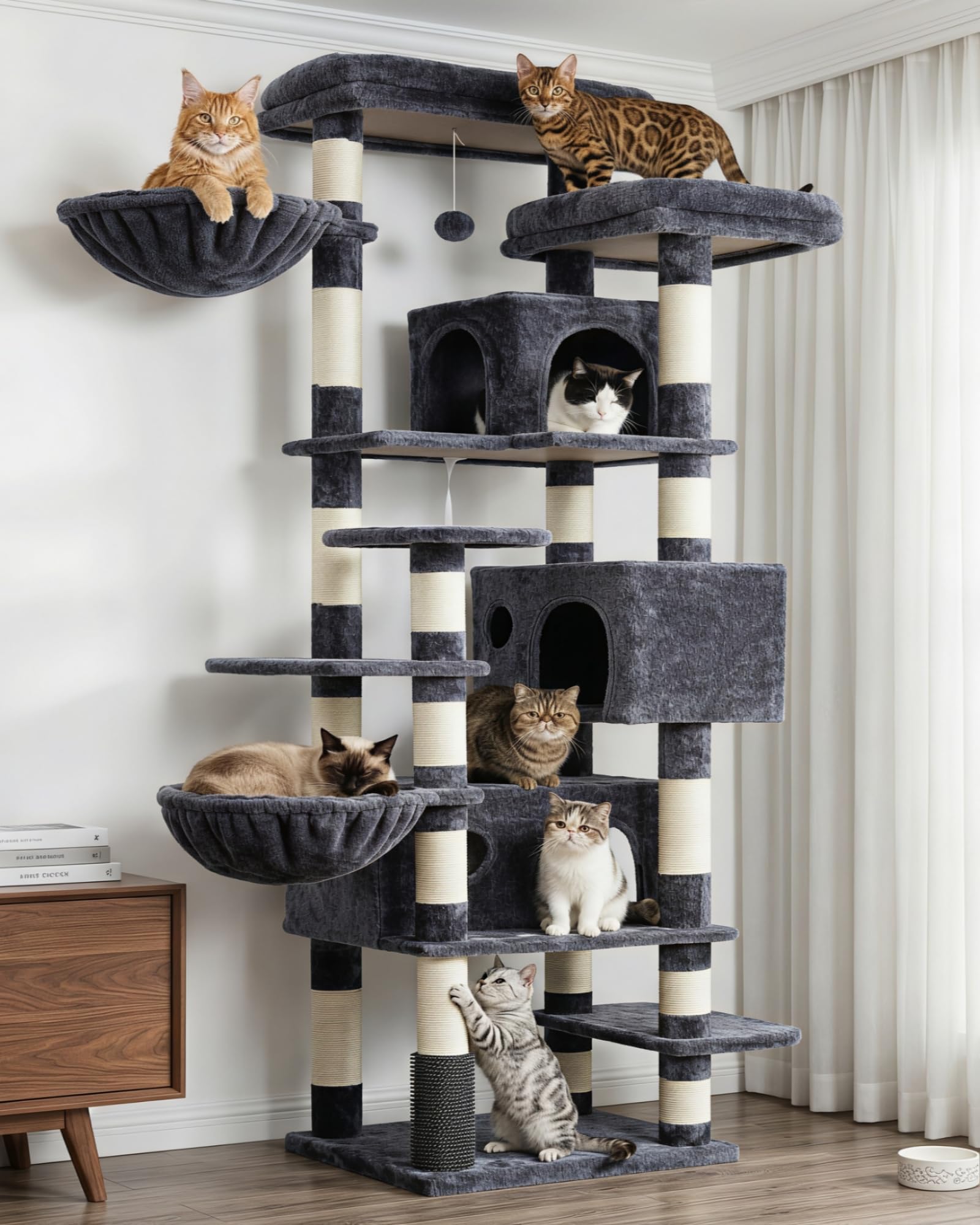 Hey-brother Cat Tree 74 inches
