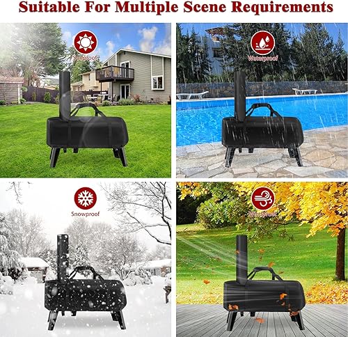 Miniatura 7 de Aidpiza - Funda para horno de pizza de pellets de madera y pellets, resistente al aire libre, portátil, impermeable, cubierta de tela Oxford