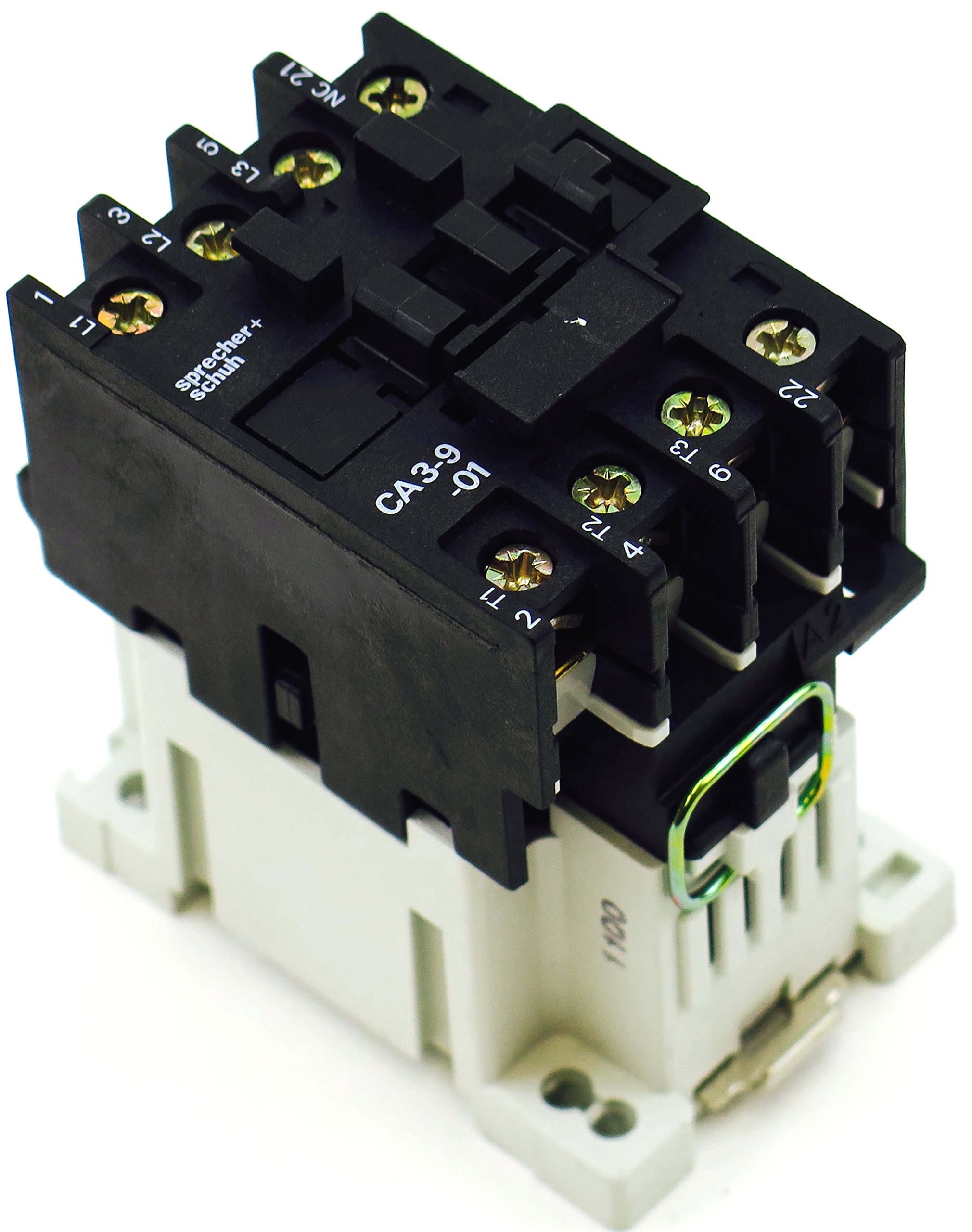 SPRECHER & SCHUH CA3-9-01-120 CONTACTOR, CA3 Series, Non-REVERSING, 9 AMP, 3 Pole, 2 HP @ 230V / 5 HP @ 460V (3 Phase), 1 NC AUX Contact, 110/120 VAC 50/60 HZ