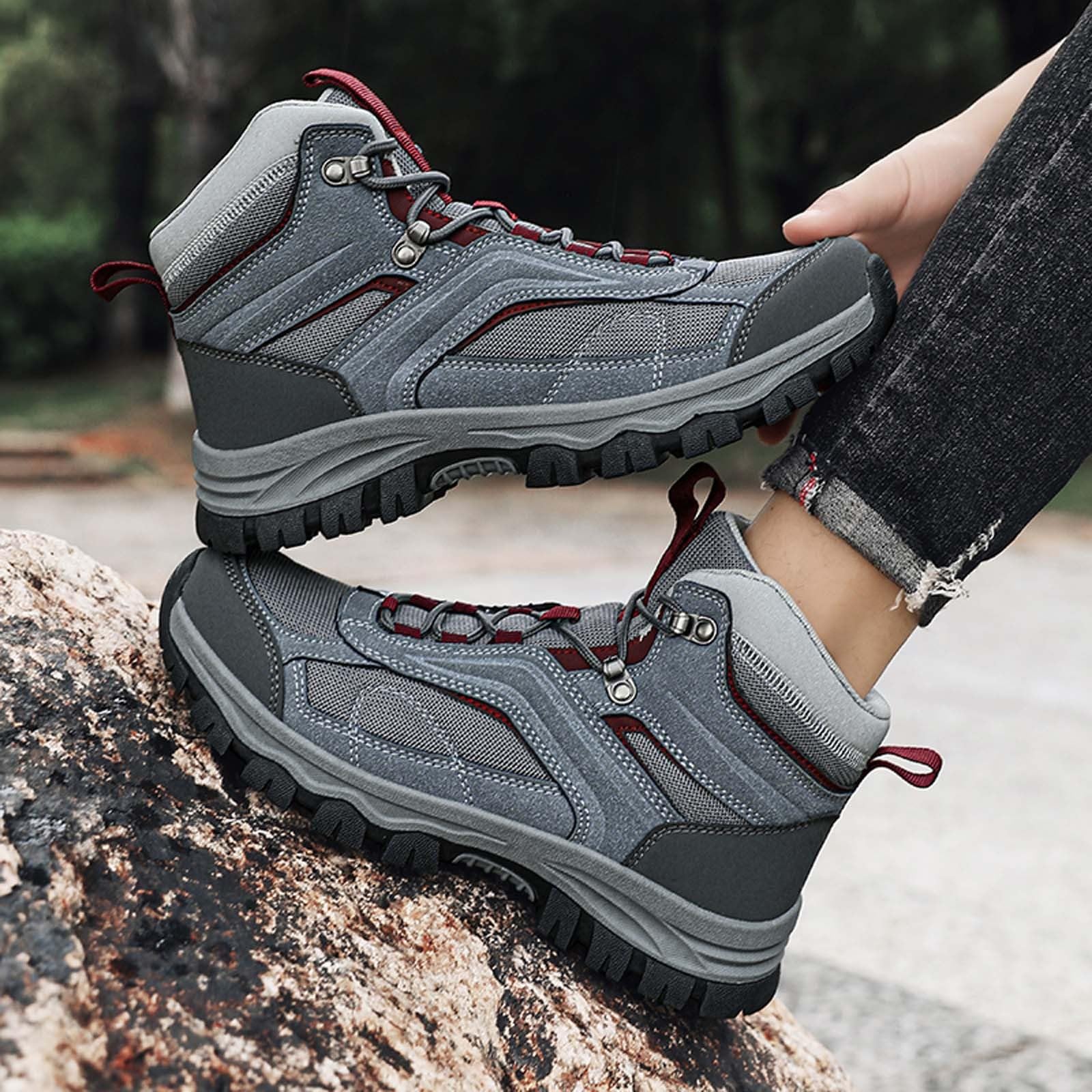 Chaussures de randonnée Homme idéales Camping Trekking Pleine Nature Montagne Grandes Sneakers Robustes polyvalentes Confort Outdoor