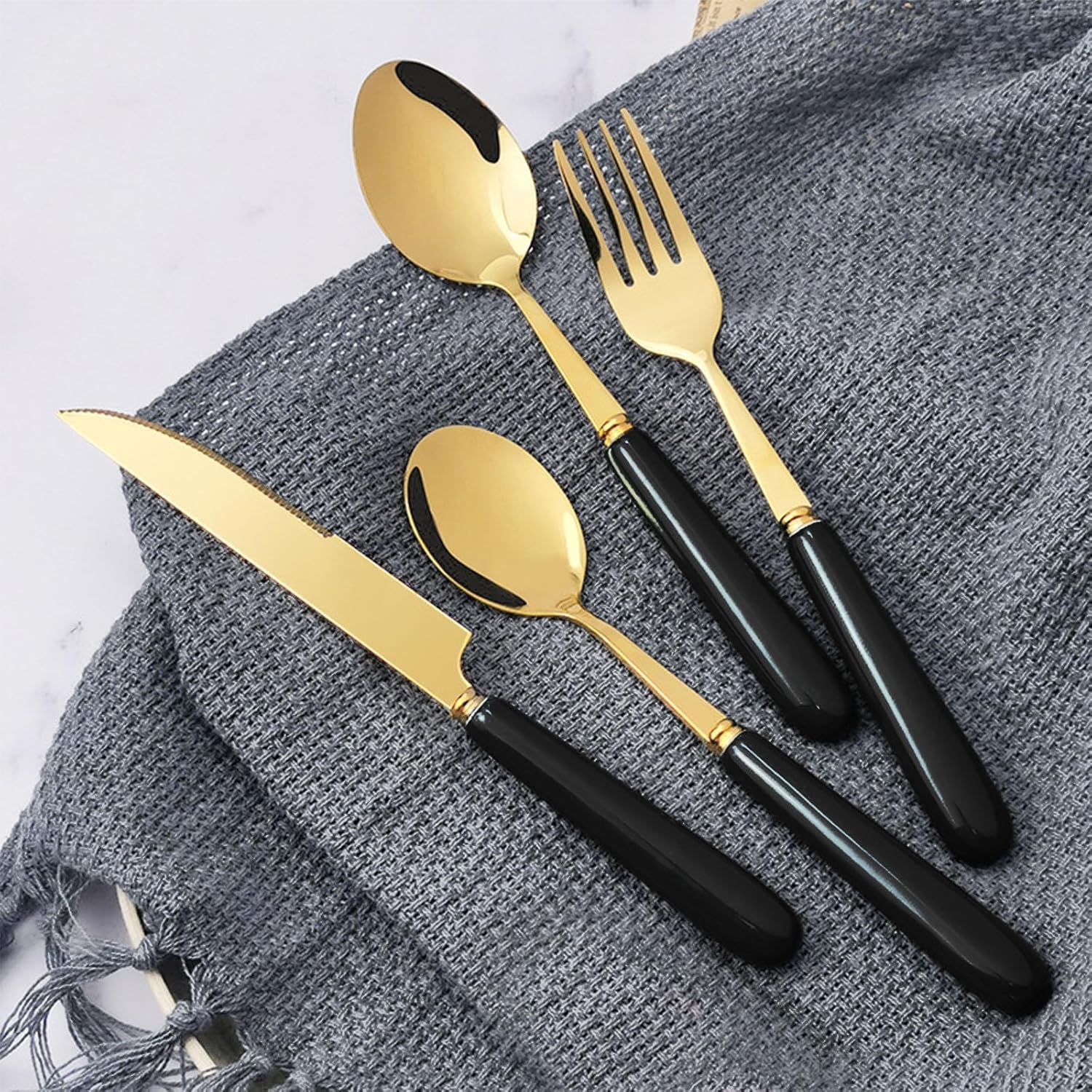 Artek Stainless Steel Cutlery Set - 24 Piece with Stand -7