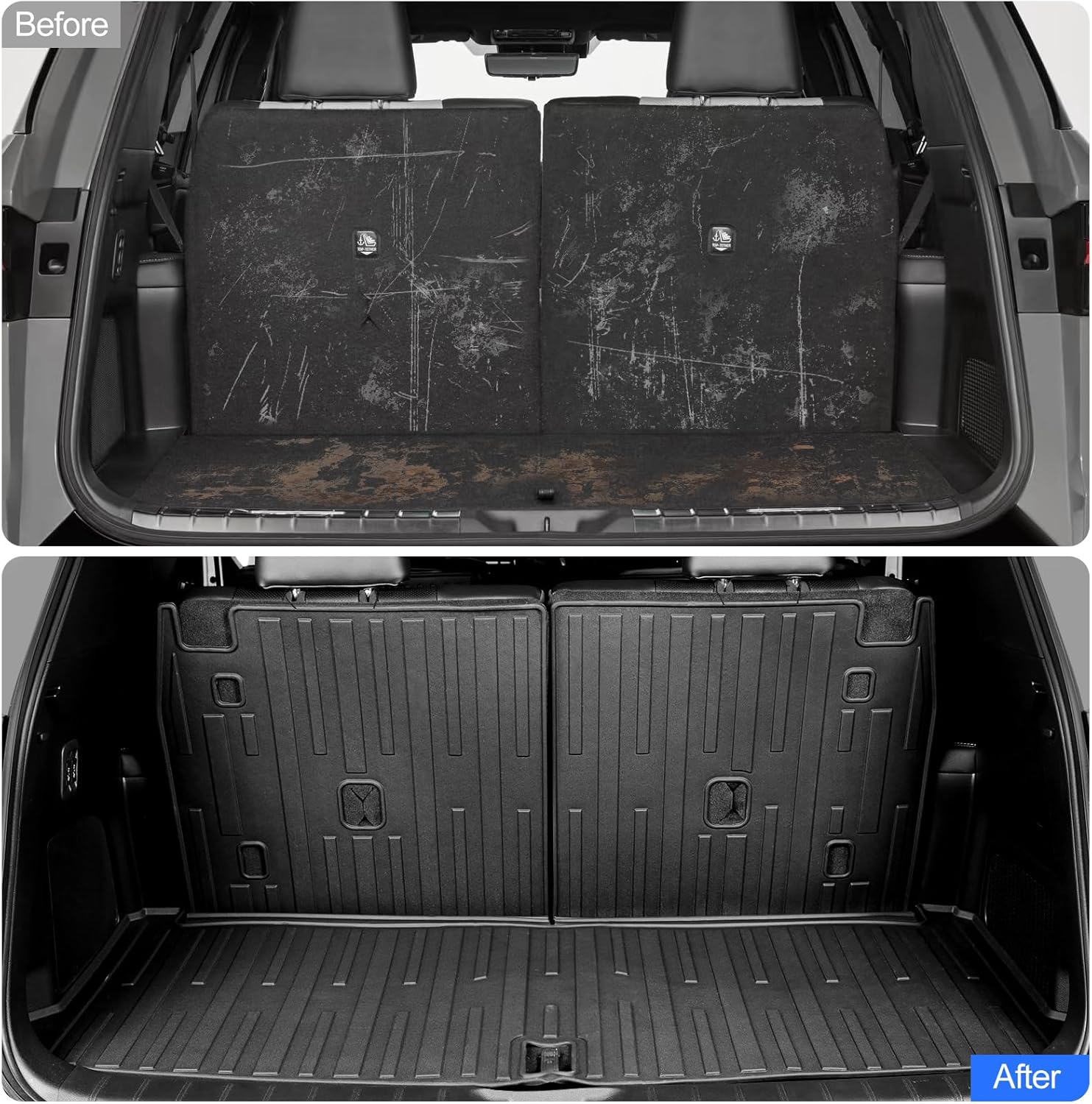 Cargo Mat Fit for 2024 2025 2026 Lexus TX 6/7 Seats, 3rd Row Rear Seat Backrest 2 in 1 All Weather TPE Trunk Liner for TX350 TX500h TX550h+ Accessories - Image 6