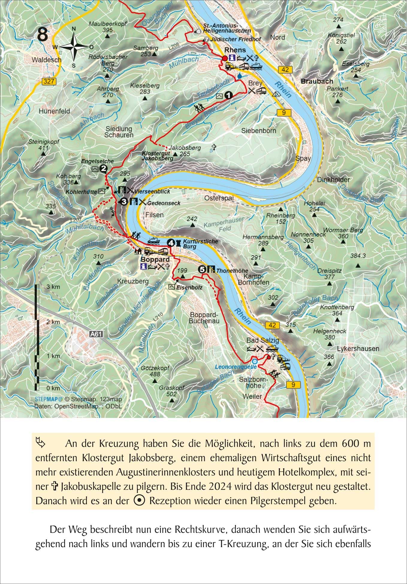 Linksrheinischer Jakobsweg von Köln nach Bingen: Wandern auf Pilgerwegen: Routen, Wegbeschreibungen und Reise-Infos (Outdoor Wanderführer Pilgern, Band 278)