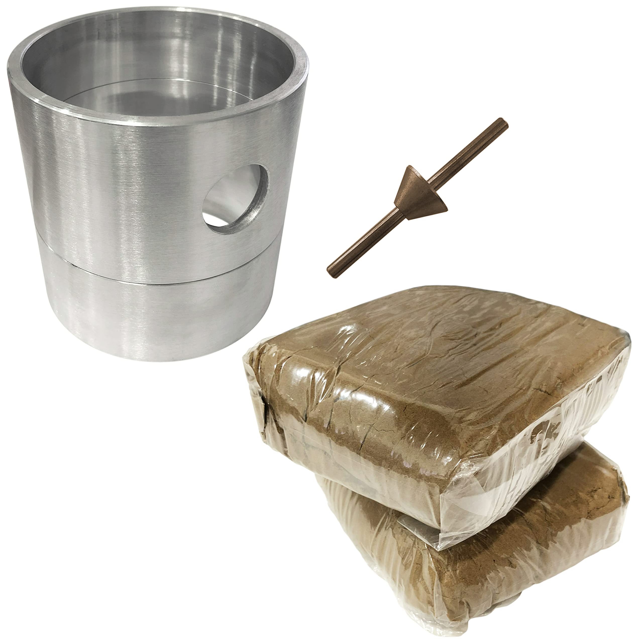 Jewellers Tools 100Mm Sand Cast Mould (Hole) / 2Kg Sand/Brass Sprue Set Aluminium Sand Casting Flask Delft Style (2290)