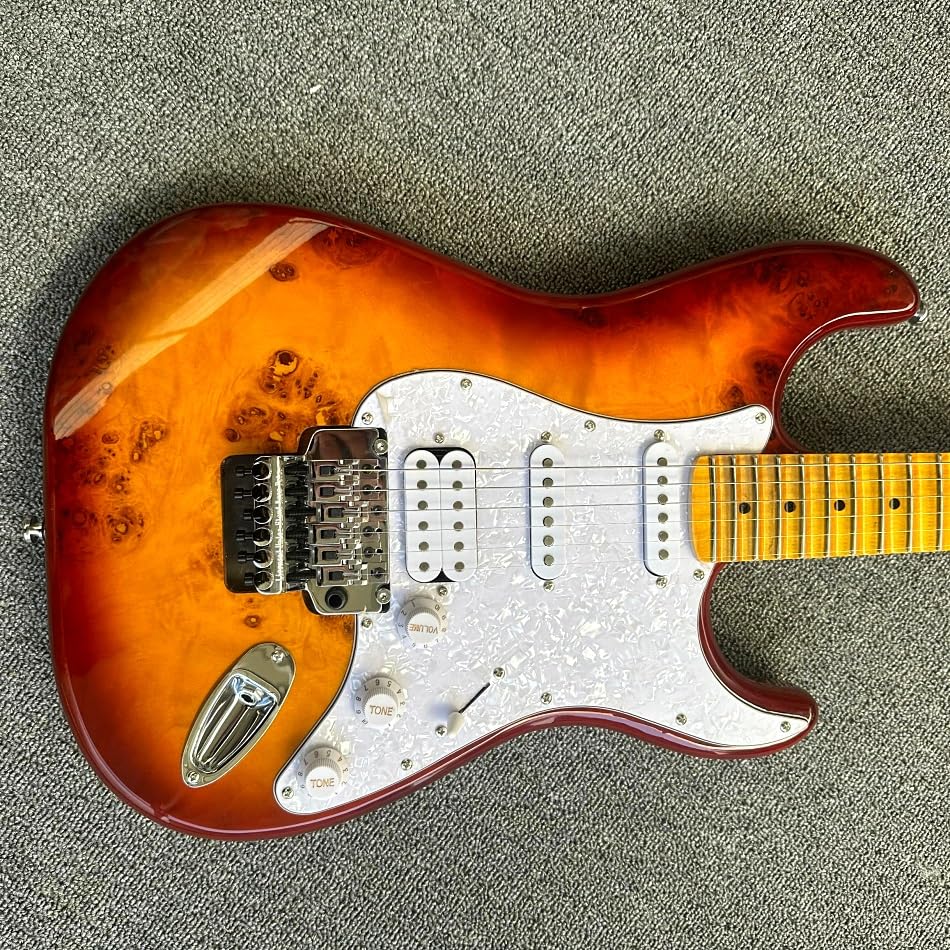 Chitarra elettrica Tremolo cromata con corpo personalizzato - Guitarra Electrica professionale e personalizzata