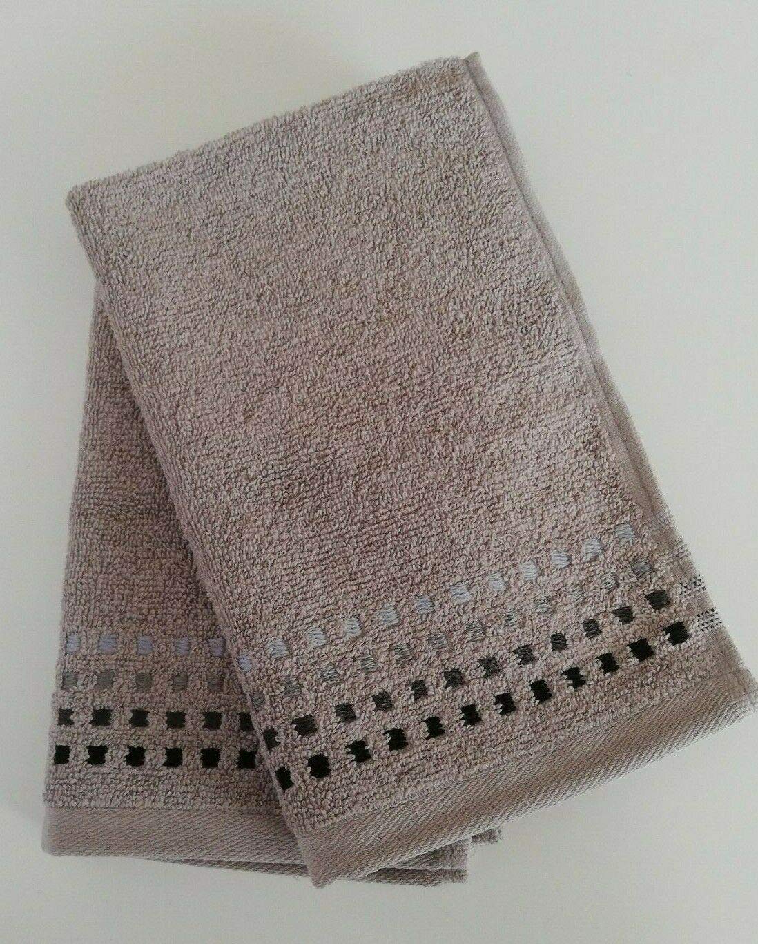 Sue Rossi Ltd 100% Portuguese Cotton Guest Towels Hand Kitchen Towel Face Cloth 30 x 50 cm Pack Of 2 (Dark Silver - Steel Grey) โ image 1