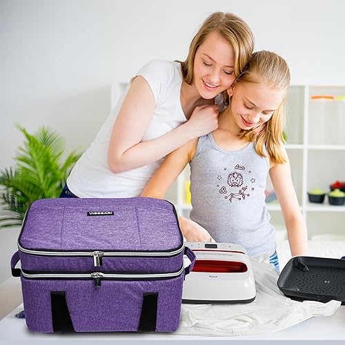 Miniatura 6 de Funda de transporte de doble capa compatible con Crict EasyPress 2 12"x10" y 9"x9" máquina de prensa de calor, para bolsa Easy Press de prensa de