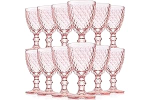 Exquisite Pink Water Goblets: A Majestic Accent for Every Occasion