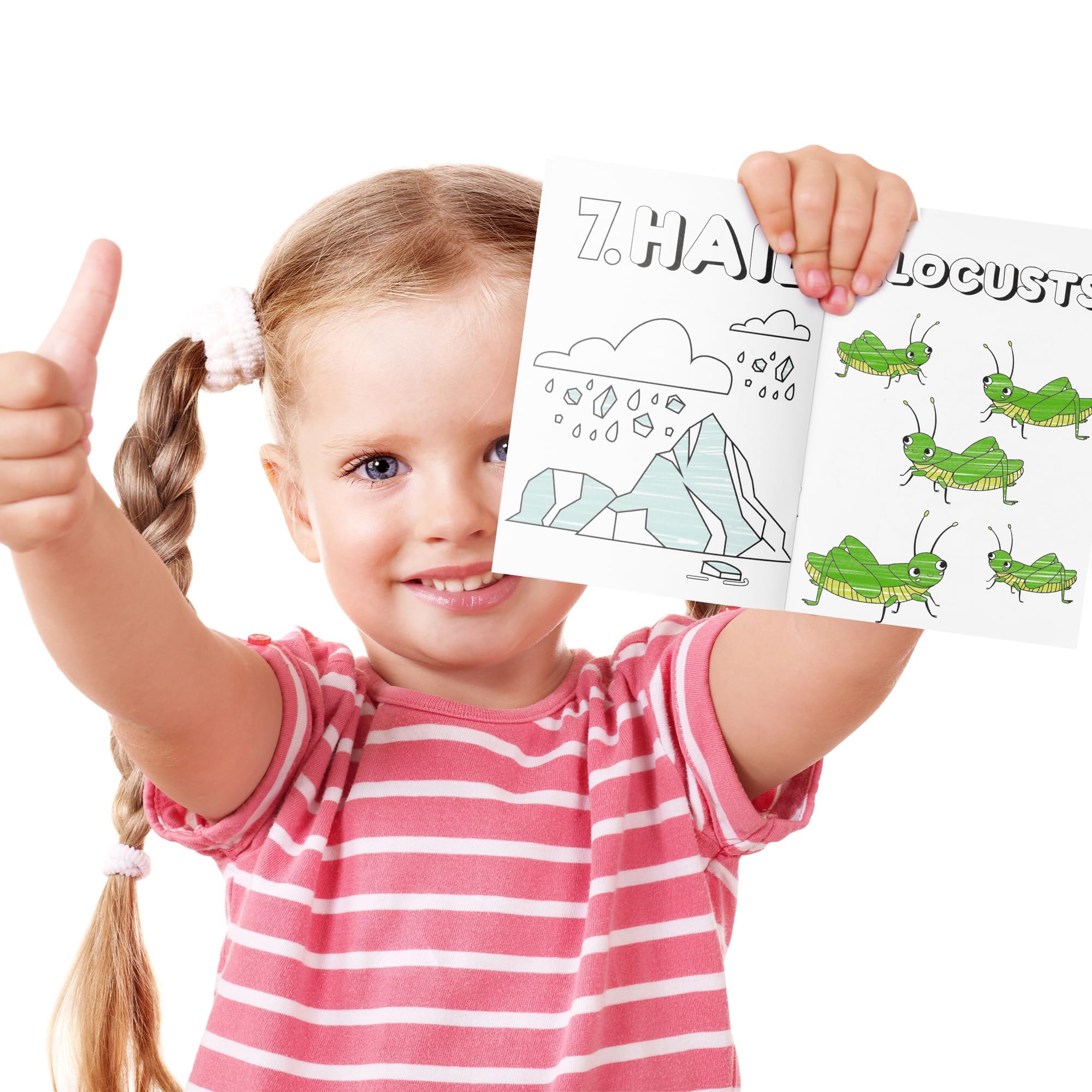 2OOYA 24Pcs Passover Coloring Books for Kids Party Bulk Cartoon Ten Plagues 6-Style DIY Color Page Activity Book Mini Pocket Painting Booklet for Jewish Pesach Seder School Classroom Favor Bag Filler - Image 4