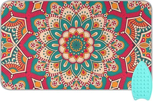 Alfombrilla de planchar y almohadilla resistentes al calor, manta de planchado portátil de viaje, fundas para tabla de planchar de 27.6 x 47.2
