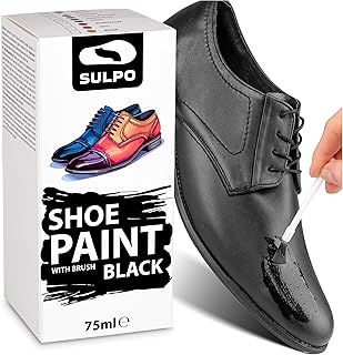 SULPO Pintura para zapatos de cuero de gamuza y nobuck restauración de color negro 75 ml