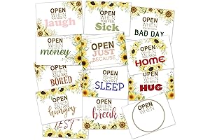 Set of 13 Sunflower Open When Envelopes - College, University, Leaving Home Gifts