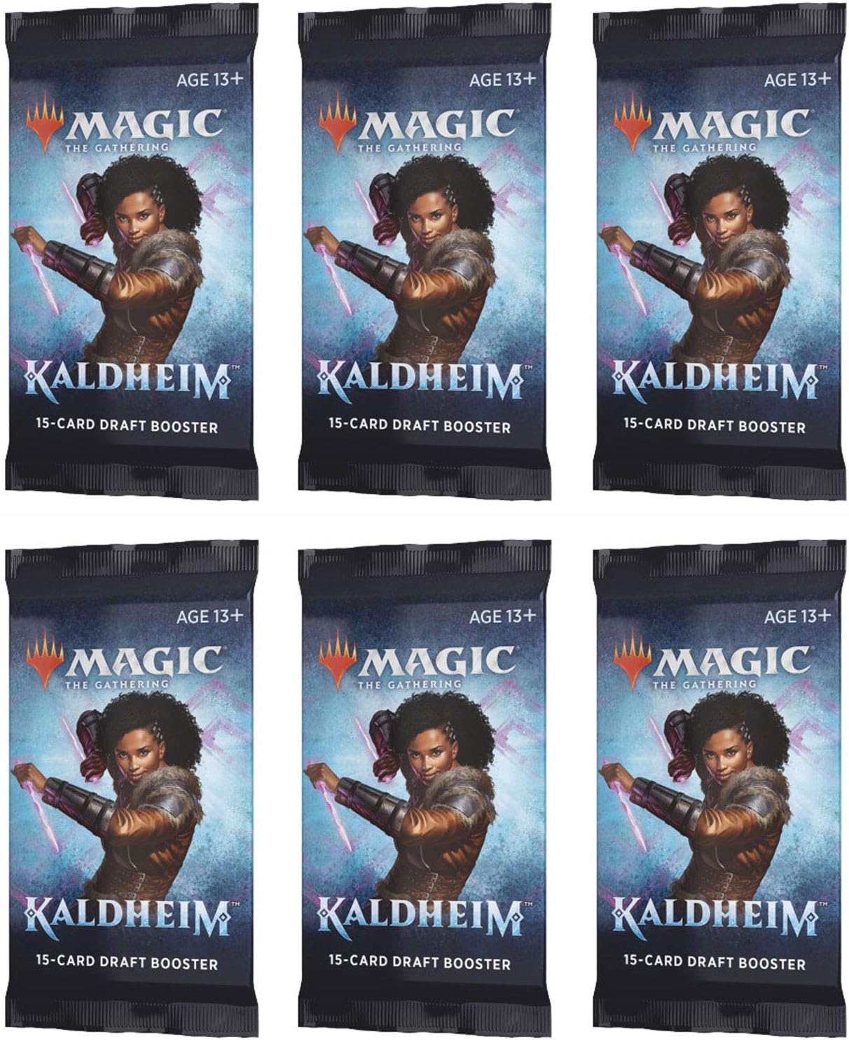 Magic: The Gathering Draft Booster Pack Lot - Kaldheim - 6 Packs