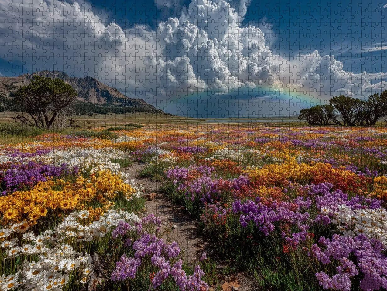 Puzzle 2000 elementów dla dorosłych kwiat, drewniane puzzle, 99 x 70 cm, dla mężczyzn, kobiet, starszych, seniorów, części, ściśle do siebie pasują, dekompresja, dekoracja ścienna, prezenty dla