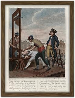 Artery8 Execution Robespierre Guillotine French Revolution Artwork Framed Wall Art Print 18X24 Inch