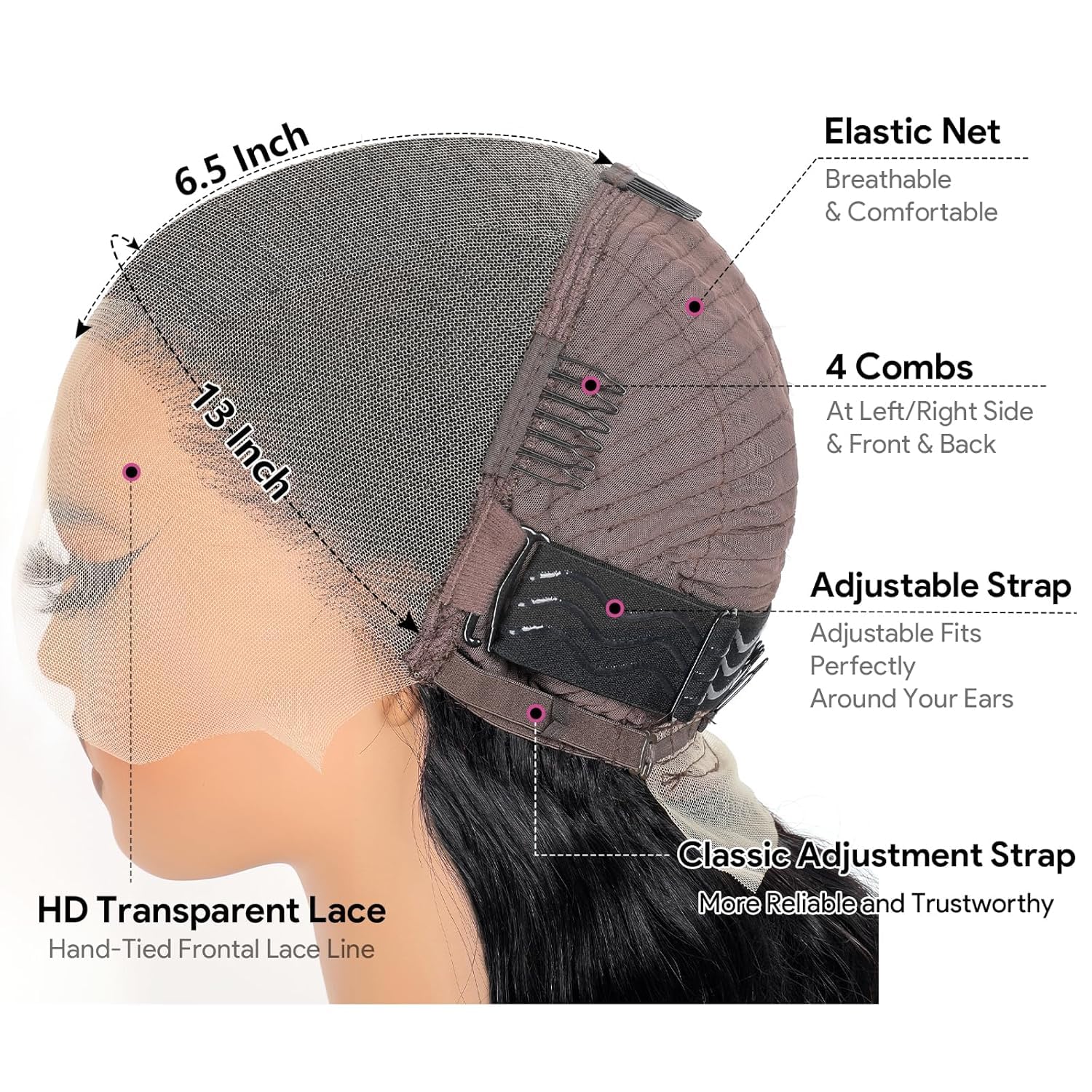 210% Density 13x6 Full Lace Frontal Bob Wig Human Hair 12A Brazilian Virgin Human Hair Pre Plucked HD Transparent Lace Glueless Wigs 12 Inch
