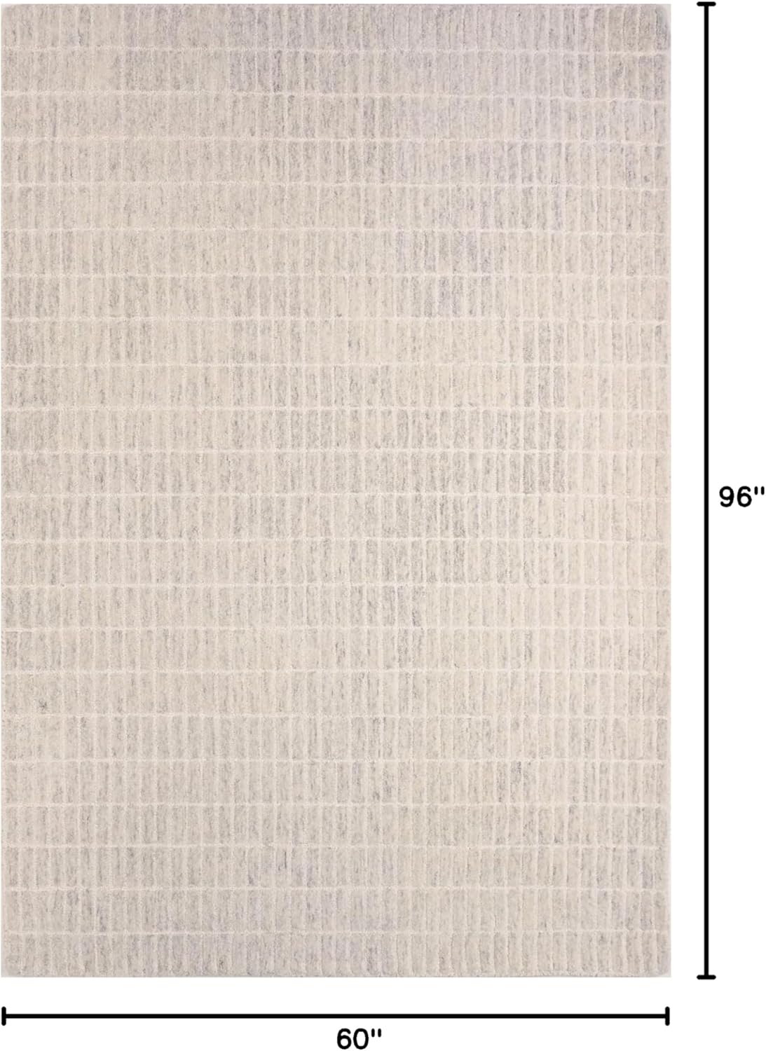 Capitola Hand-Tufted Wool Area Rug, Living Room deocr PB Modern Designer Carpet, (Grey, 8x10 feet)