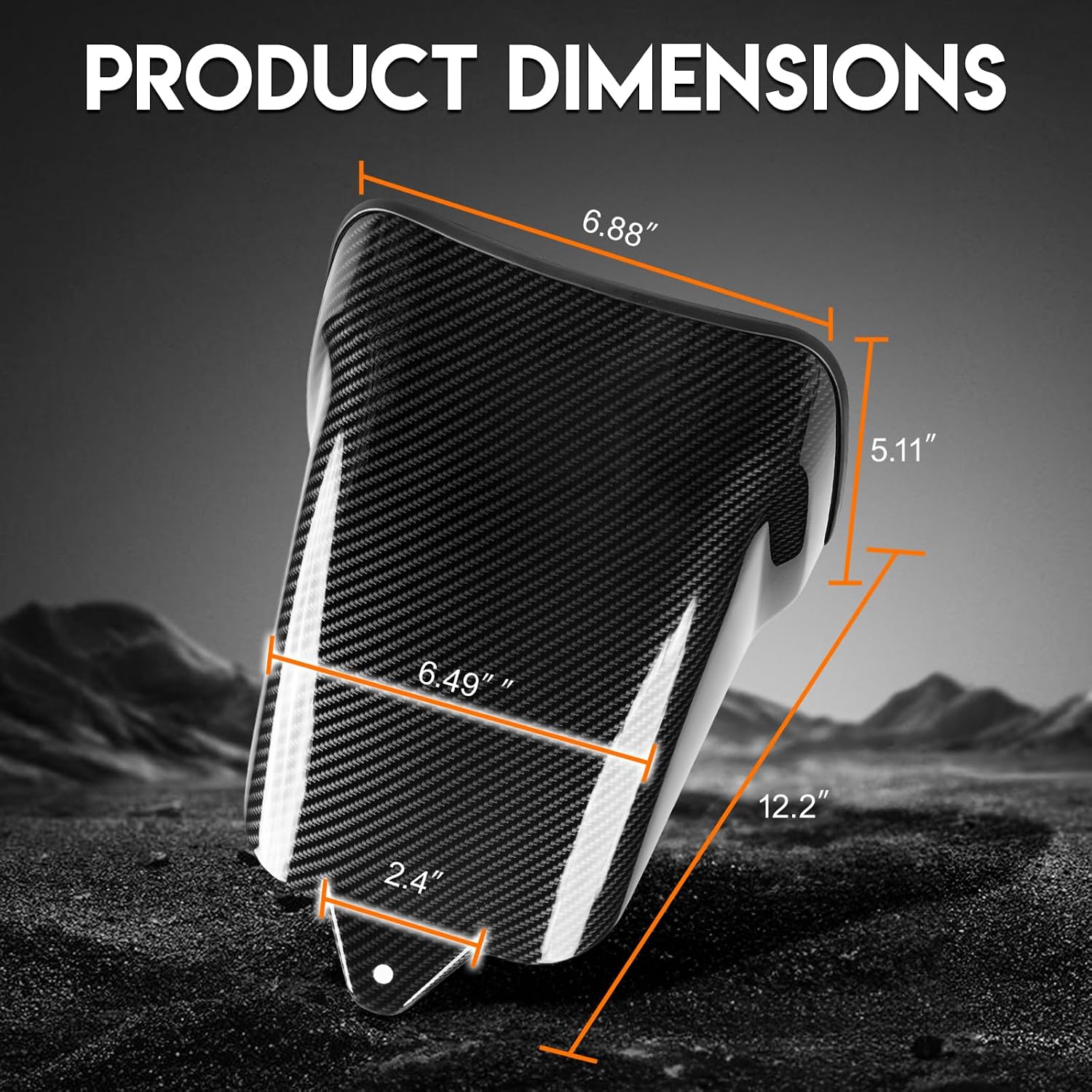 Passenger Rear Seat Cowl Carbon Fiber Pattern for Harley 23-26