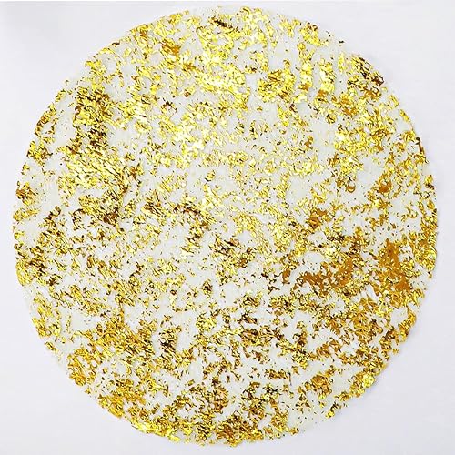 Juego de 12 manteles individuales desechables dorados de malla fina metálica redonda de 13 pulgadas, manteles individuales prensados de otoño,