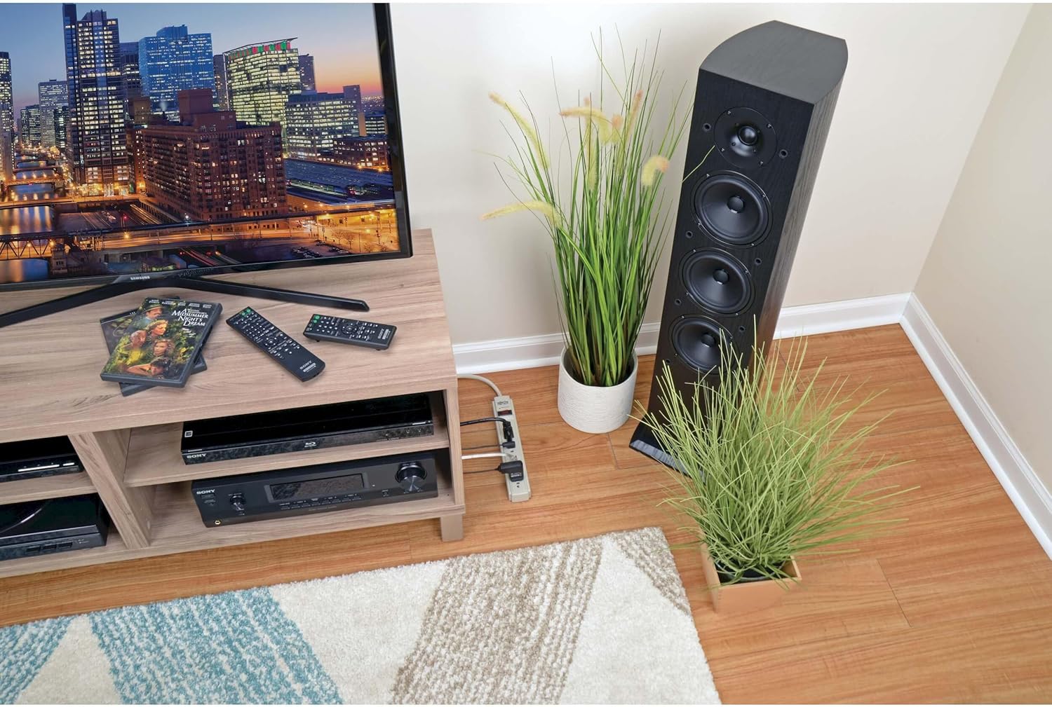 Tripp Lite 6 Outlet Surge Protector Power Strip, Extra Long Cord 15ft, & $20,000 Insurance (TLP615) Gray