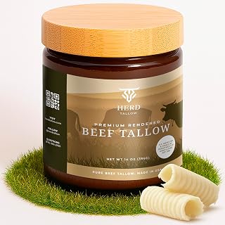 Beef Tallow For Cooking - Pure Beef Tallow 14 Ounces