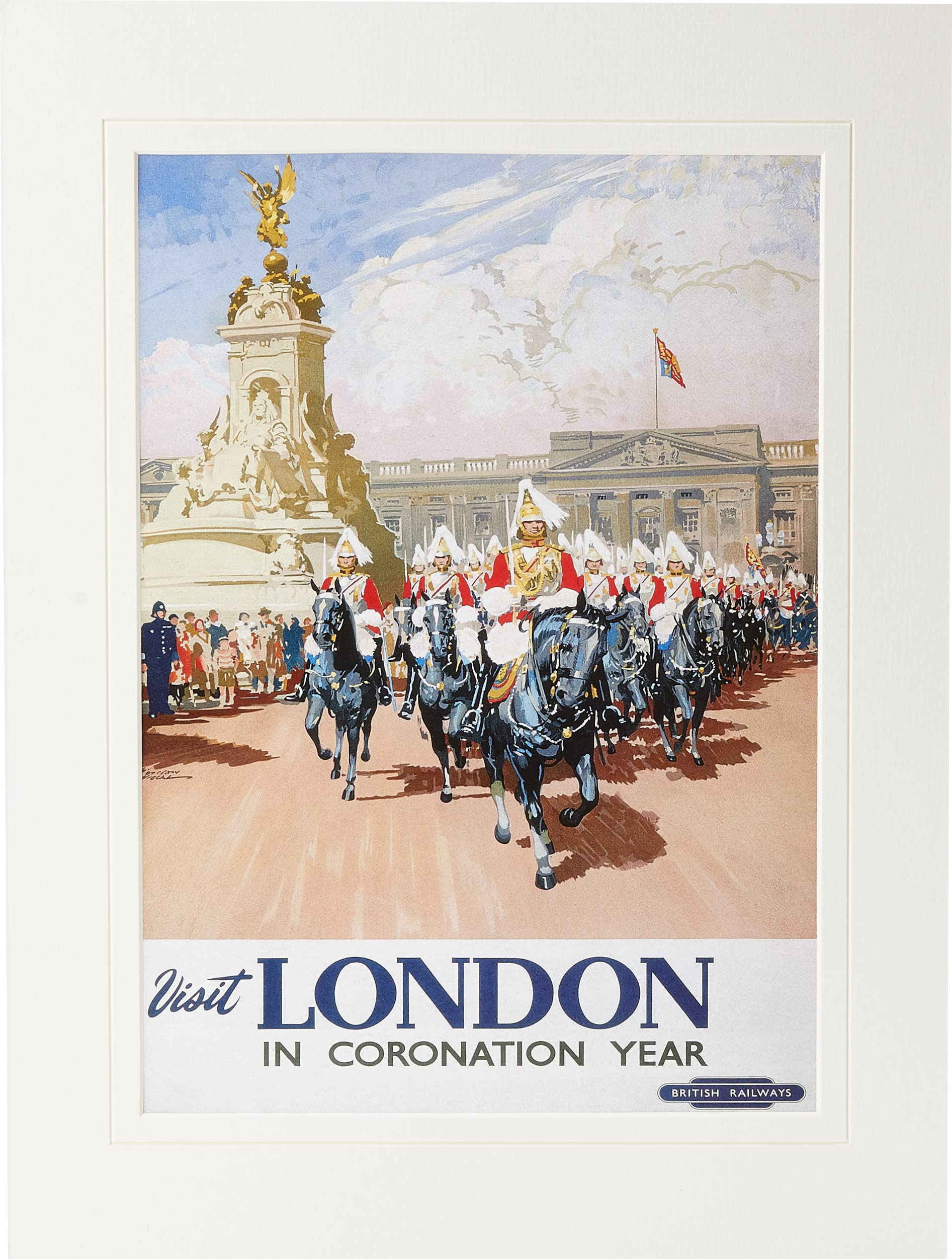 Pyramid International London 6" Mounted Print Memorabilia, Multi-Colour, 30 x 40 x 1.3 cm