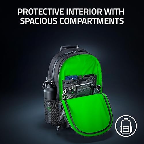 Miniatura 3 de Razer Rogue v3 - Mochila para laptop para juegos de 15.6 pulgadas exterior resistente al desgarro y al agua, bolsillo lateral de malla para botellas