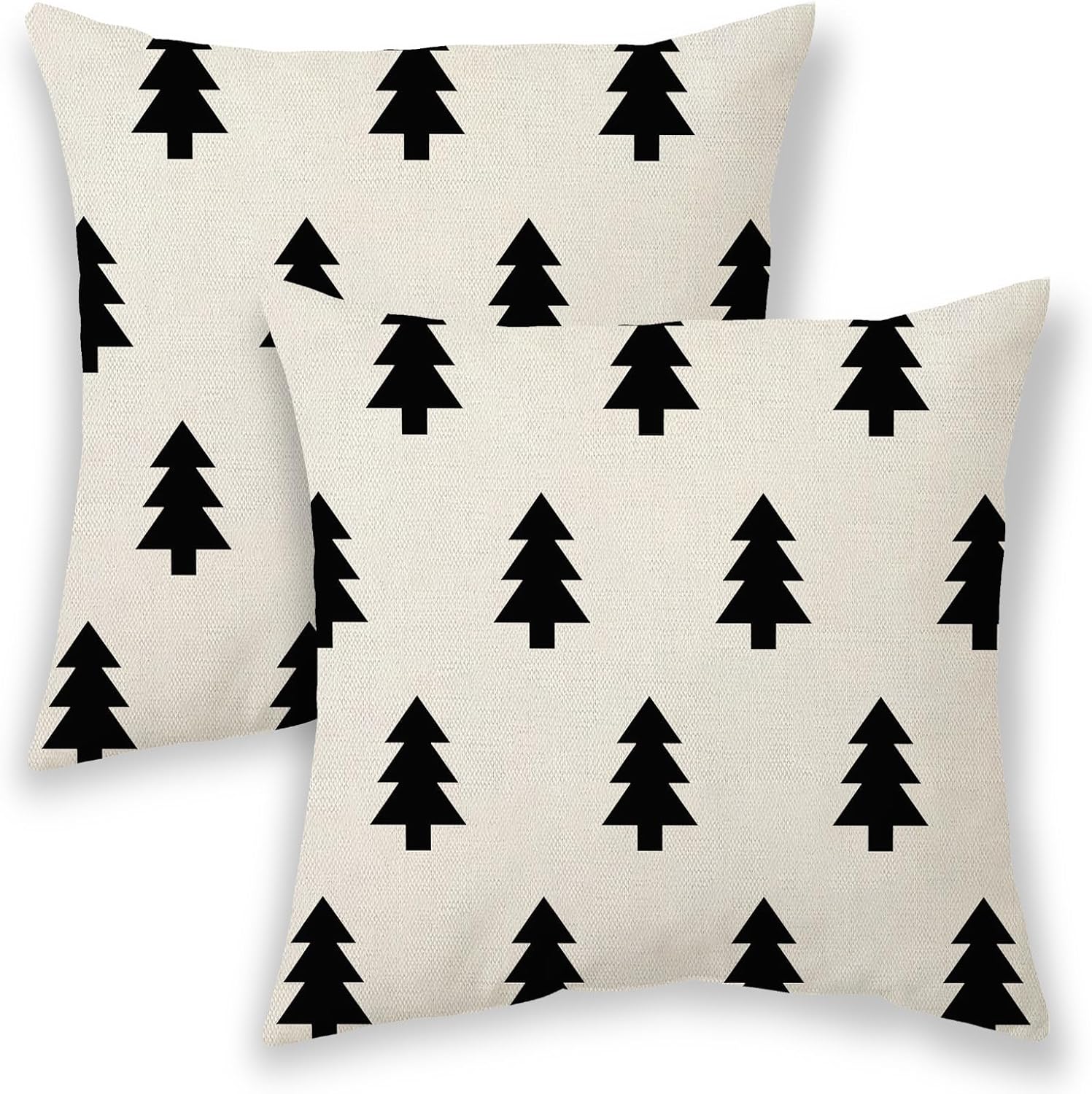 BETGINY Christmas Pillow Covers 18x18 Inch 2 Pcs, White