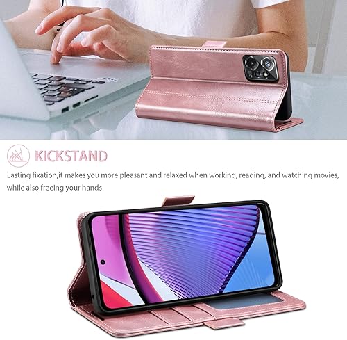 Miniatura 4 de Taneny Funda para Moto G Power 5G 2023, funda de lujo de piel sintética con bloqueo RFID, tarjetero y cierre magnético, cubierta protectora para