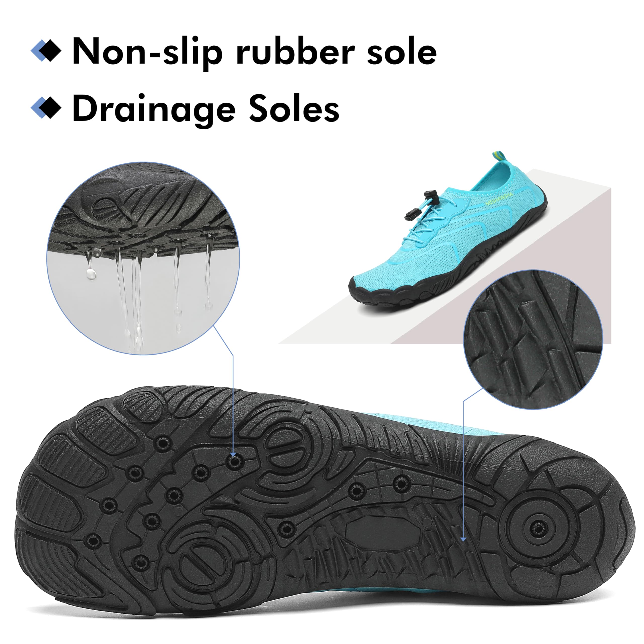 Mishansha Barefoot Escarpines Hombre Verano Zapatos de Agua Mujer