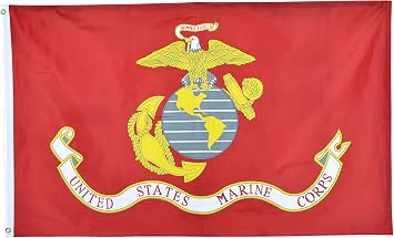 Shop72 - 210D 3 X 5 ft US Armed Forces Flags Outdoors/Indoors - Marine