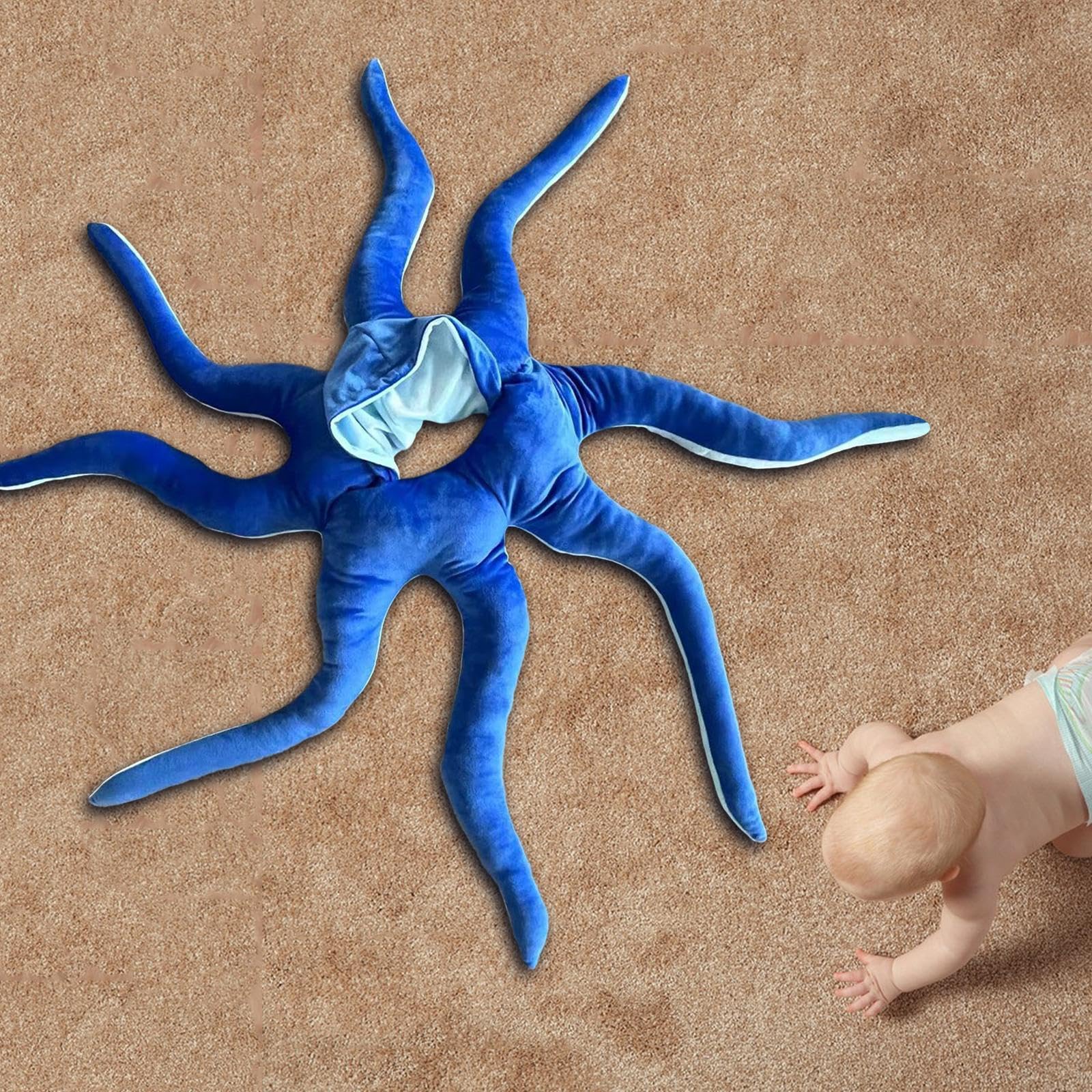 Costume da Neonato in Peluche, a Forma di Polpo O Calamaro, con Imbottitura Morbida E Confortevole, Ideale per Giochi, Compleanni E Feste, Blu