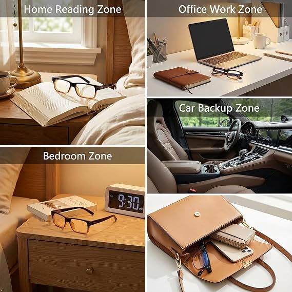Eyekepper Classic Spring Hinge Reading Glasses Sun Reading Glasses Pack of 5