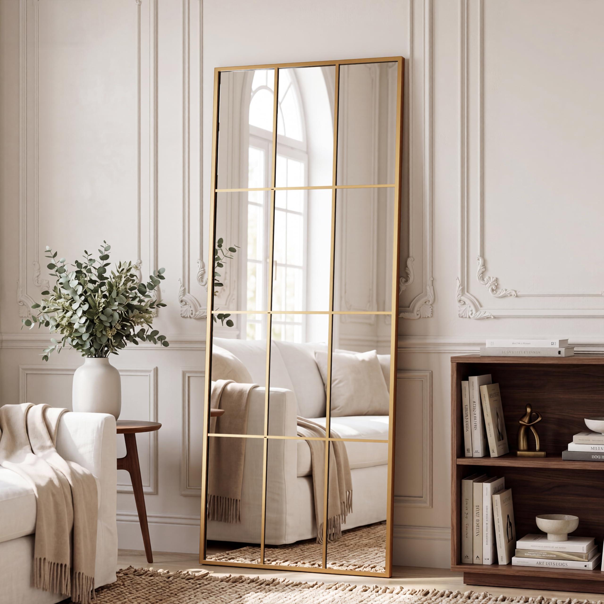 Koonmi Fensterscheibe Ganzkörperspiegel 60 x 165 cm Gold 165L – Bild 2