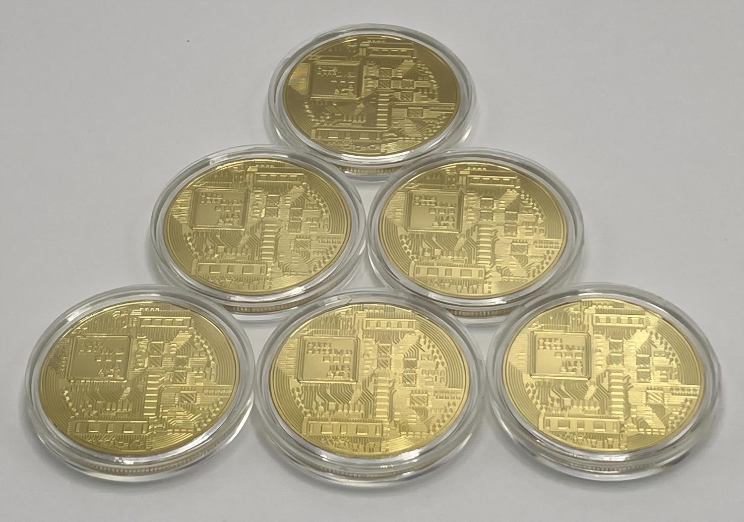 6PCS Gold Plated Bitcoin Coins - 40mm Diameter, 3mm Liberia | Ubuy