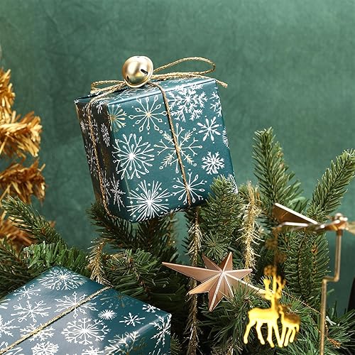 Miniatura 3 de RUSPEPA Papel de regalo de Navidad, rollo de regalo gigante, diseño de camión negro dorado para envoltura de regalo navideño, 24 pulgadas x 100 pies